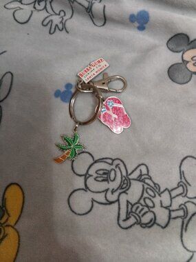 Keychain with 3 metal pieces